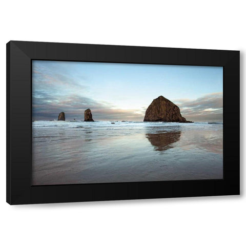 Perfect Calm Black Modern Wood Framed Art Print by Pahl, Janel