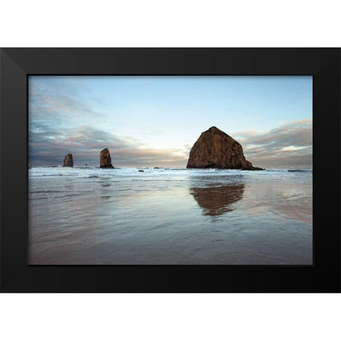 Perfect Calm Black Modern Wood Framed Art Print by Pahl, Janel