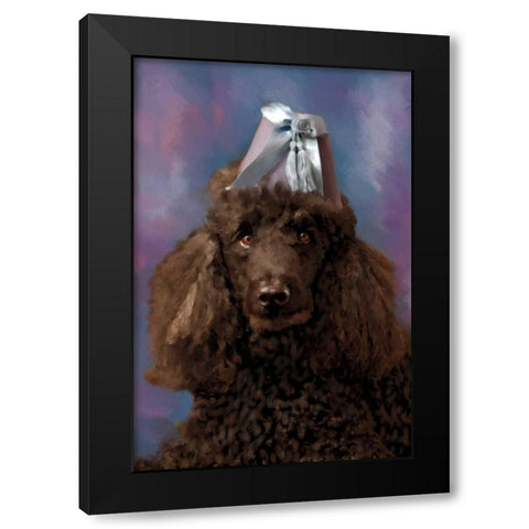 Lady Pood Black Modern Wood Framed Art Print with Double Matting by Pahl, Janel