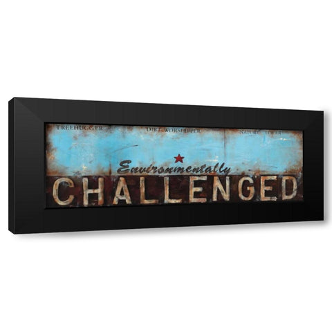 Environmentally Challenged Black Modern Wood Framed Art Print by Pasion, Wani