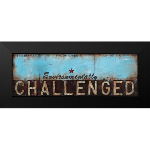 Environmentally Challenged Black Modern Wood Framed Art Print by Pasion, Wani