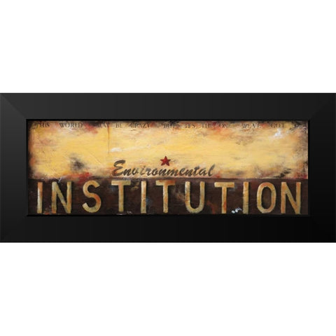 Environmental Institution Black Modern Wood Framed Art Print by Pasion, Wani