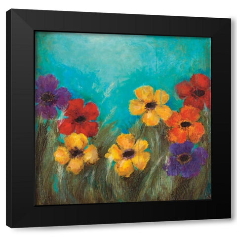 HAPPY Black Modern Wood Framed Art Print with Double Matting by Pasion, Wani