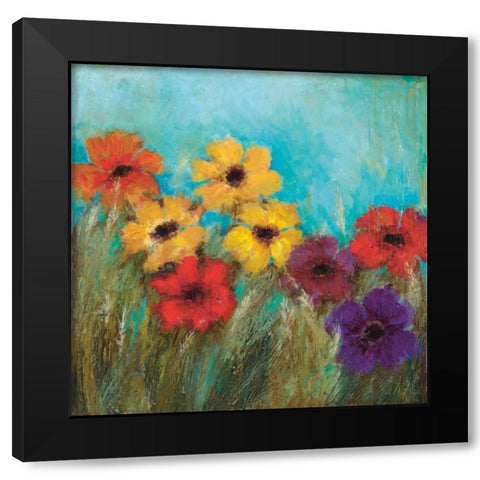 HAPPY TOO Black Modern Wood Framed Art Print with Double Matting by Pasion, Wani