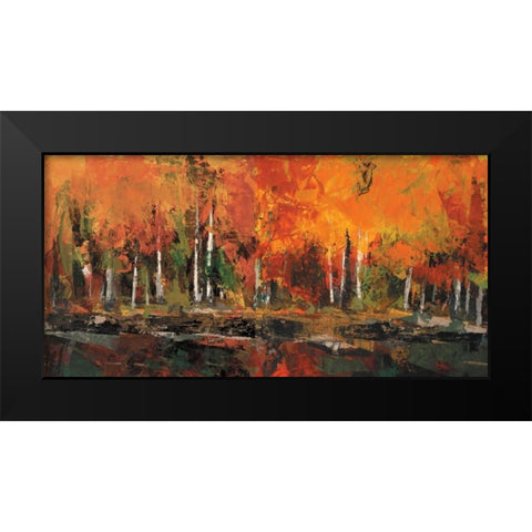 Shore Section Black Modern Wood Framed Art Print by Shire, Martin