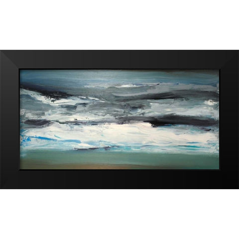 Maple Lake Black Modern Wood Framed Art Print by Shire, Martin