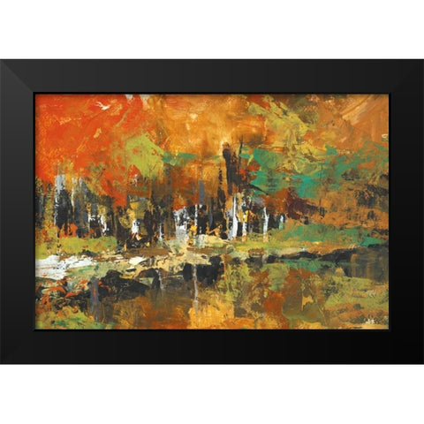Mirrored Black Modern Wood Framed Art Print by Shire, Martin