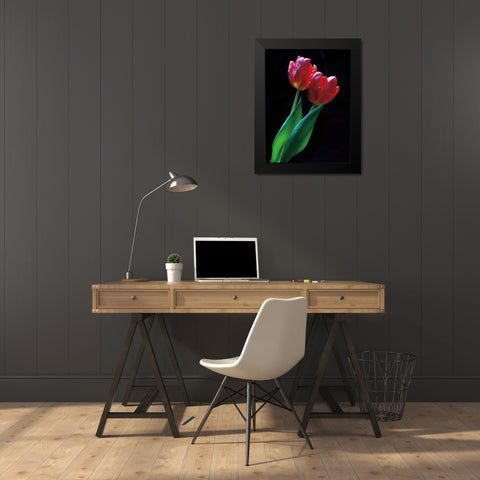 Romance Black Modern Wood Framed Art Print by Szilagyi, Ily