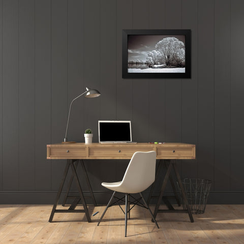 And Quiet Black Modern Wood Framed Art Print by Szilagyi, Ily
