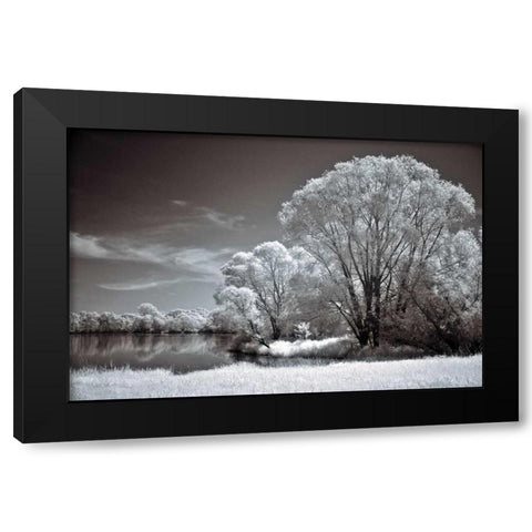 And Quiet Black Modern Wood Framed Art Print with Double Matting by Szilagyi, Ily