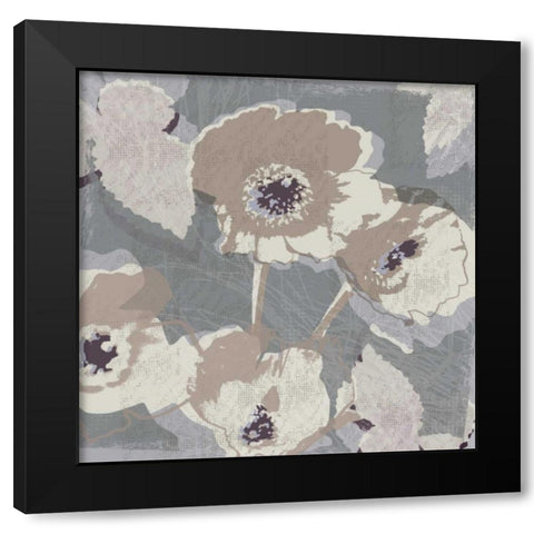 Flower Layers I Black Modern Wood Framed Art Print with Double Matting by Venter, Tandi