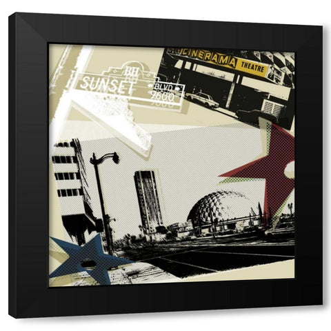 Hollywood Blvd. I Black Modern Wood Framed Art Print with Double Matting by Venter, Tandi