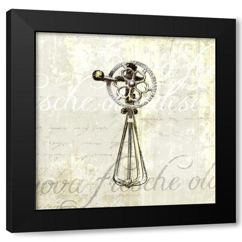 Kitchen Help II Black Modern Wood Framed Art Print by Venter, Tandi