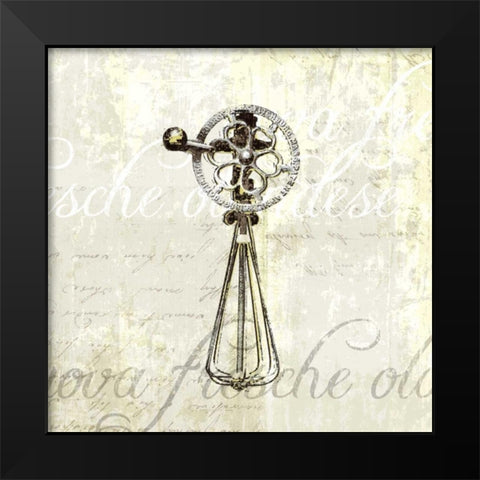 Kitchen Help II Black Modern Wood Framed Art Print by Venter, Tandi