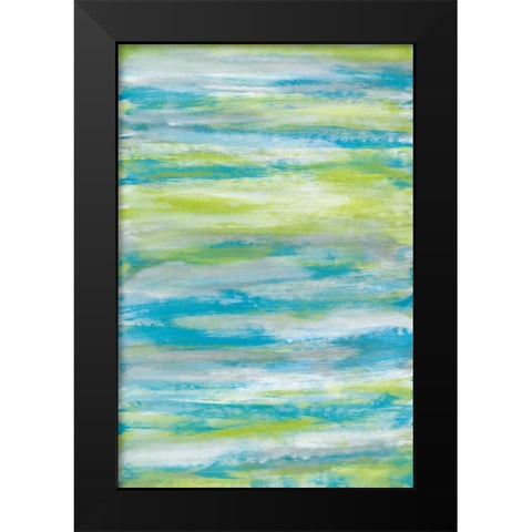 Blissful Black Modern Wood Framed Art Print by Vindedzis, Rita