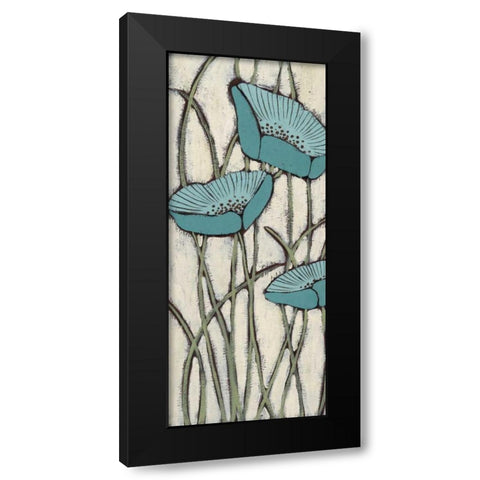 Bleu I Black Modern Wood Framed Art Print by MAJA