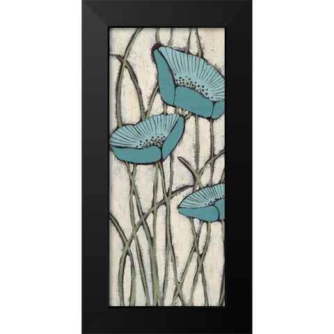 Bleu I Black Modern Wood Framed Art Print by MAJA