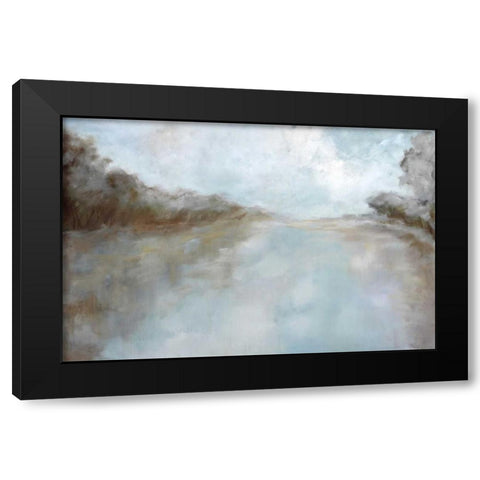 Through The Haze Black Modern Wood Framed Art Print by Ellens, Jacqueline
