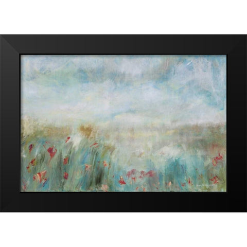 Wild Garden Black Modern Wood Framed Art Print by Parker, Karen Lorena