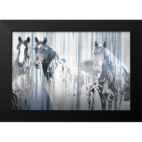 Threes Company Black Modern Wood Framed Art Print by Pelkey, Marvin