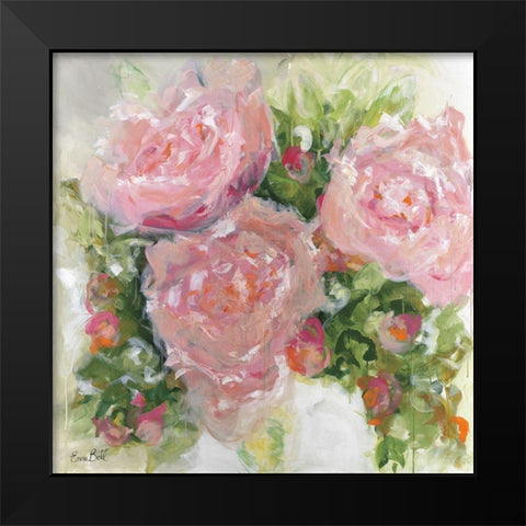Wild Peonies Black Modern Wood Framed Art Print by Bell, Emma