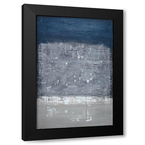 Astral Blues Black Modern Wood Framed Art Print with Double Matting by Gold, Caroline