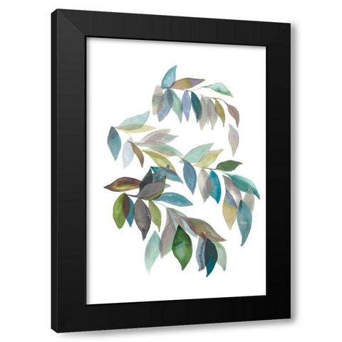 Leaf Collection I Black Modern Wood Framed Art Print with Double Matting by Meyers, Rebecca