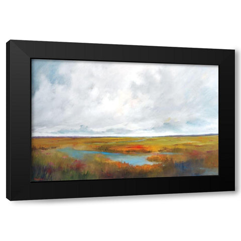 Sunset Over The Marsh Black Modern Wood Framed Art Print with Double Matting by Jackson, Victoria