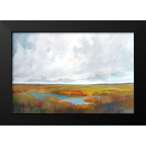 Sunset Over The Marsh Black Modern Wood Framed Art Print by Jackson, Victoria