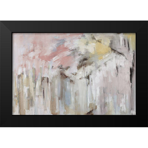 Spring Splash Black Modern Wood Framed Art Print by Ellens, Jacqueline