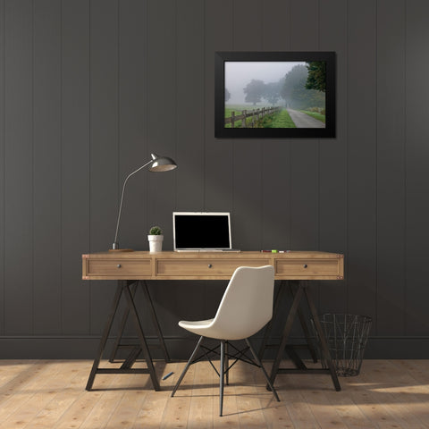 Country Ride Black Modern Wood Framed Art Print by Frank, Assaf
