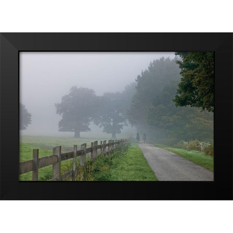 Country Ride Black Modern Wood Framed Art Print by Frank, Assaf