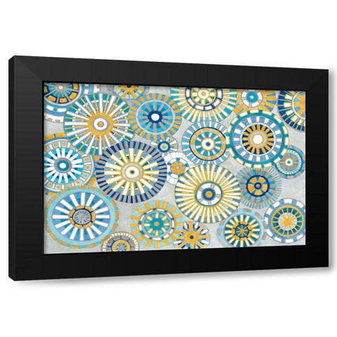 Circle Delight Black Modern Wood Framed Art Print with Double Matting by Banks, Debbie
