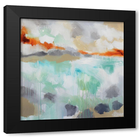 Rocky Bay II Black Modern Wood Framed Art Print by Jones, A