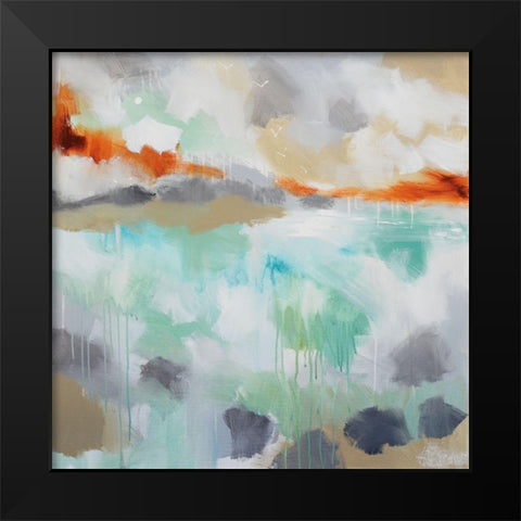 Rocky Bay II Black Modern Wood Framed Art Print by Jones, A