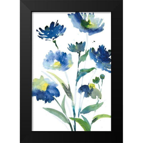 Blue Bliss I Black Modern Wood Framed Art Print by Meyers, Rebecca