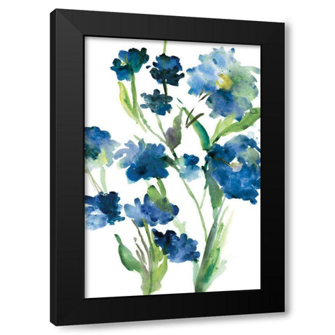 Blue Bliss II Black Modern Wood Framed Art Print by Meyers, Rebecca