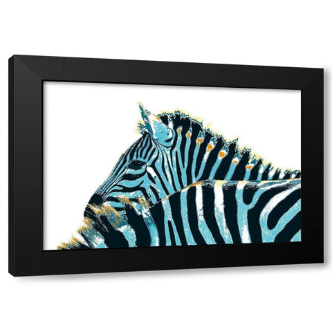 Striped Pair Black Modern Wood Framed Art Print with Double Matting by Pelkey, Marvin