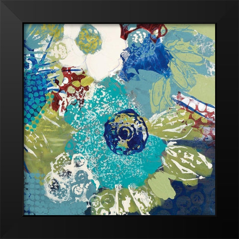 Garden Blues IV Black Modern Wood Framed Art Print by Bernsen, Leslie