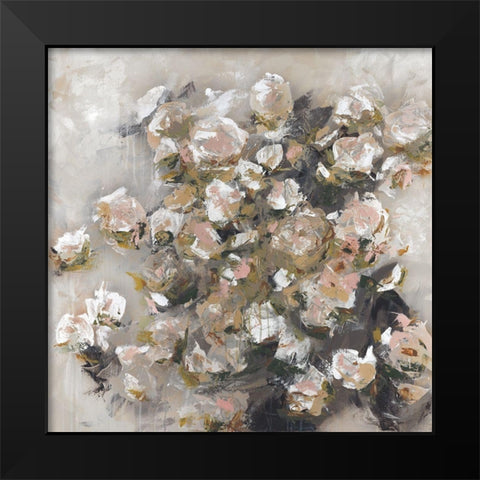 White Roses Were Her Favorite Black Modern Wood Framed Art Print by Cole, Macy
