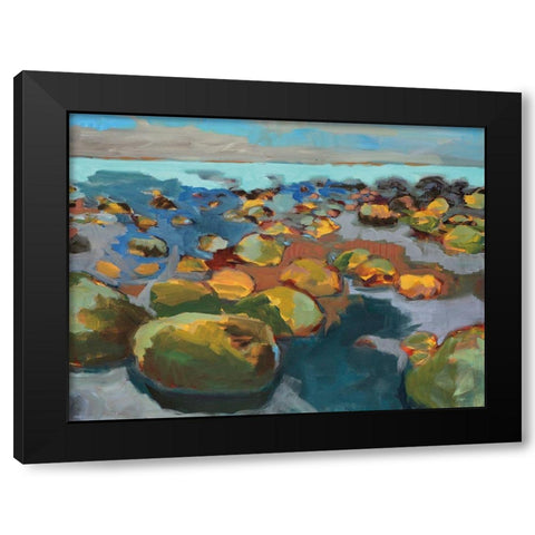 Navigating Obstacles Black Modern Wood Framed Art Print by Harwood, Jennifer