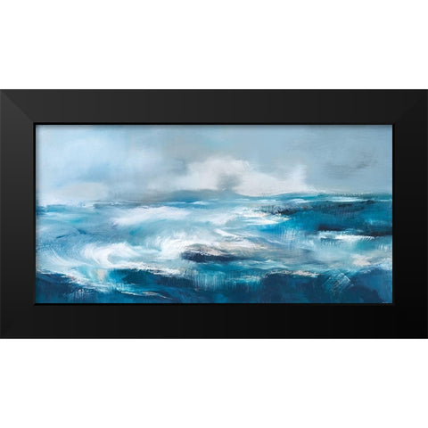 Storm Surf Black Modern Wood Framed Art Print by Parent, Joanne