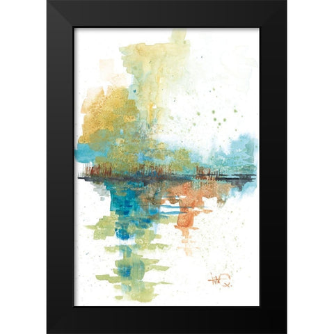 Reflections Black Modern Wood Framed Art Print by Quintero, Tita