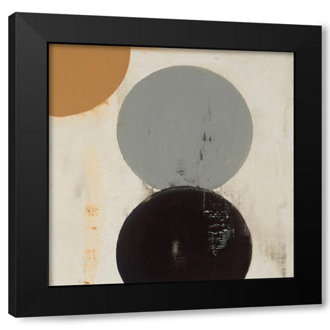 Terra Circles II Black Modern Wood Framed Art Print by Skinner, David