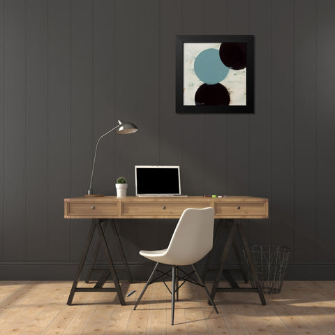 Terra Circles III Black Modern Wood Framed Art Print by Skinner, David