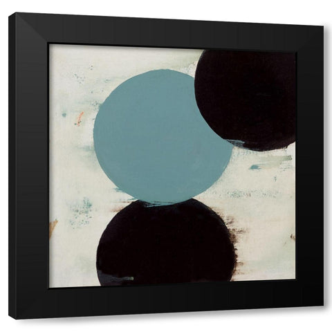 Terra Circles III Black Modern Wood Framed Art Print with Double Matting by Skinner, David