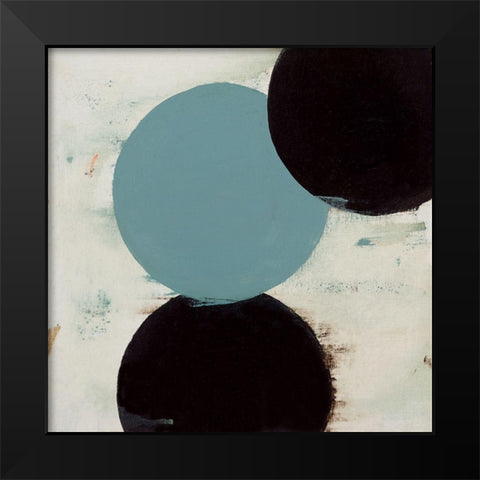 Terra Circles III Black Modern Wood Framed Art Print by Skinner, David