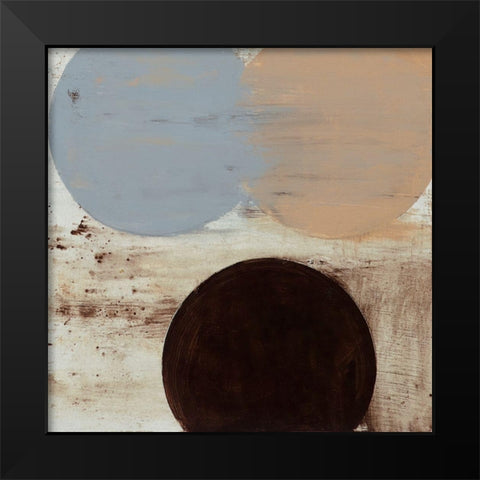 Terra Circles IV Black Modern Wood Framed Art Print by Skinner, David