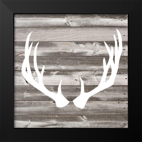 Antler Art I Black Modern Wood Framed Art Print by Venter, Tandi