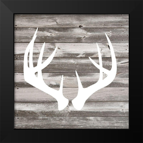 Antler Art II Black Modern Wood Framed Art Print by Venter, Tandi